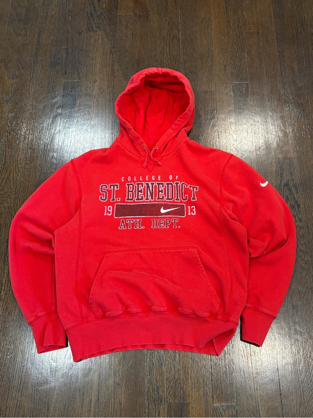 Nike vintage red St. Benedict hoodie